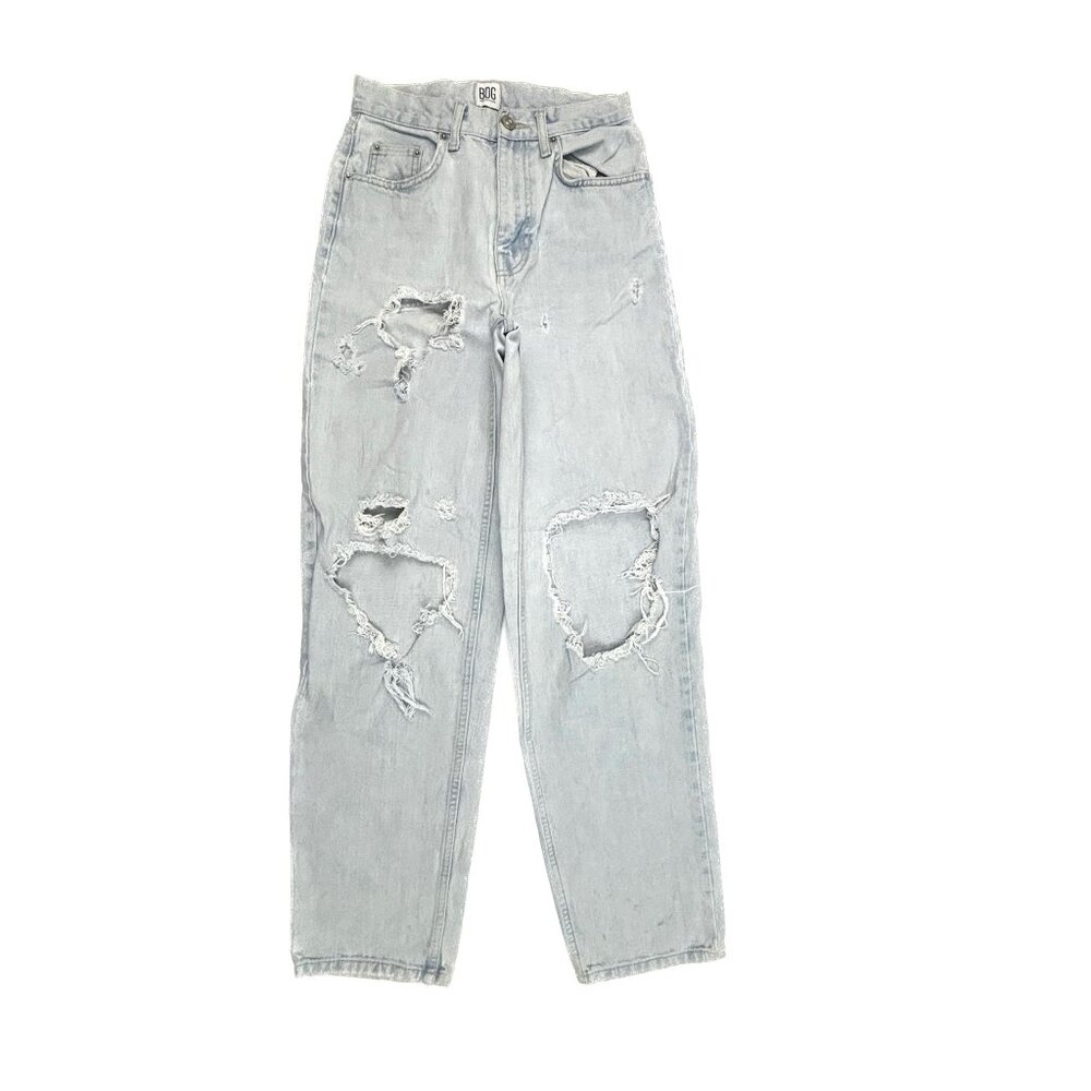 BDG Urban Outfitters High Rise Baggy Distressed Women's size 26 Light Blue Jeans